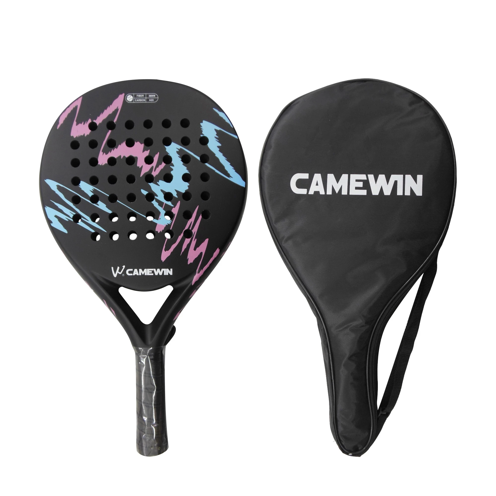 CAMEWIN Beach Tennis Racket Carbon Professional Carbon and Glass Fiber Padel Tennis Racket Soft Face Paddle Racquet with Bag tennis racket padel racket tennis racket set