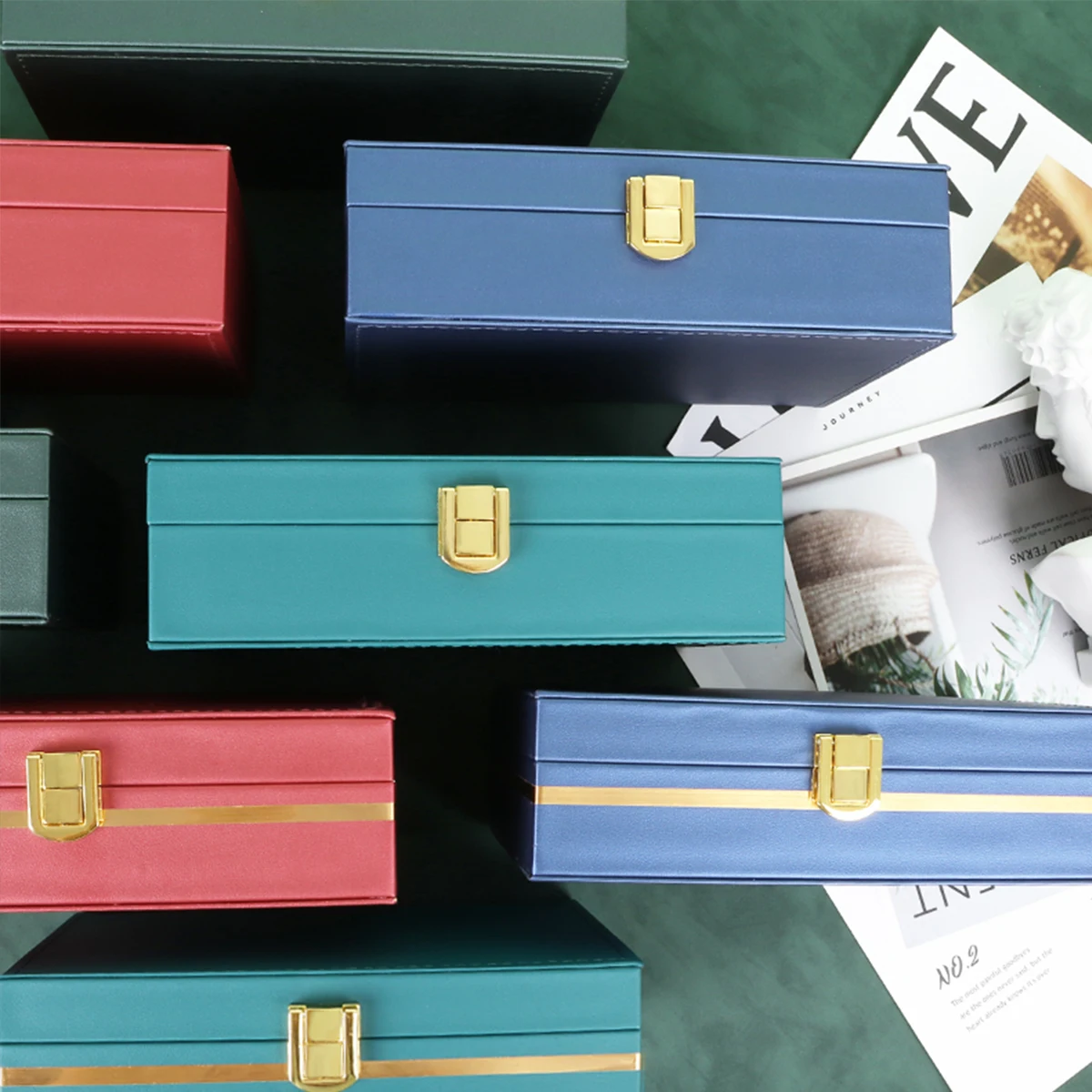 TA MINGREN New Jewelry Box Case Jewelry Set Box Earrings Necklace Ring Bracelet Display Box Birthday Carrying Gift