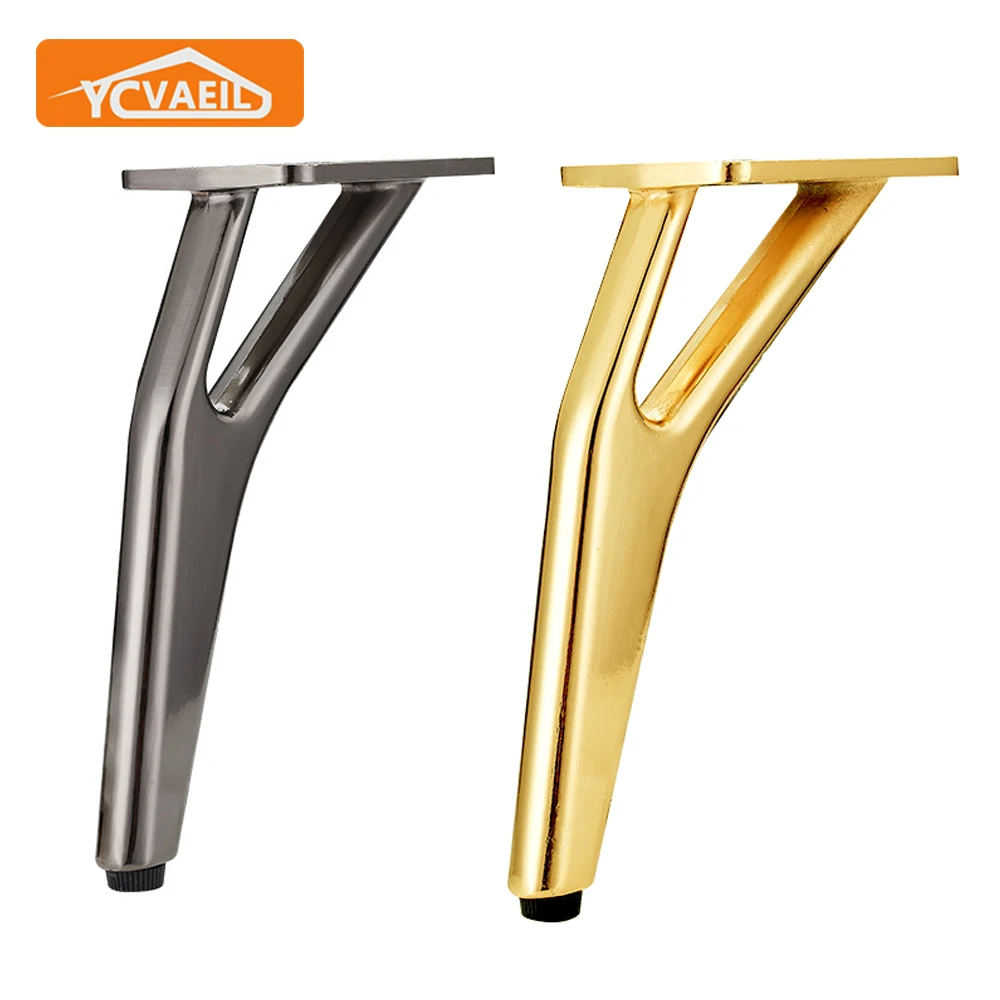 4pcsMetalFurnitureLegsBlackGold1518cmSofaReplacementLegsfor