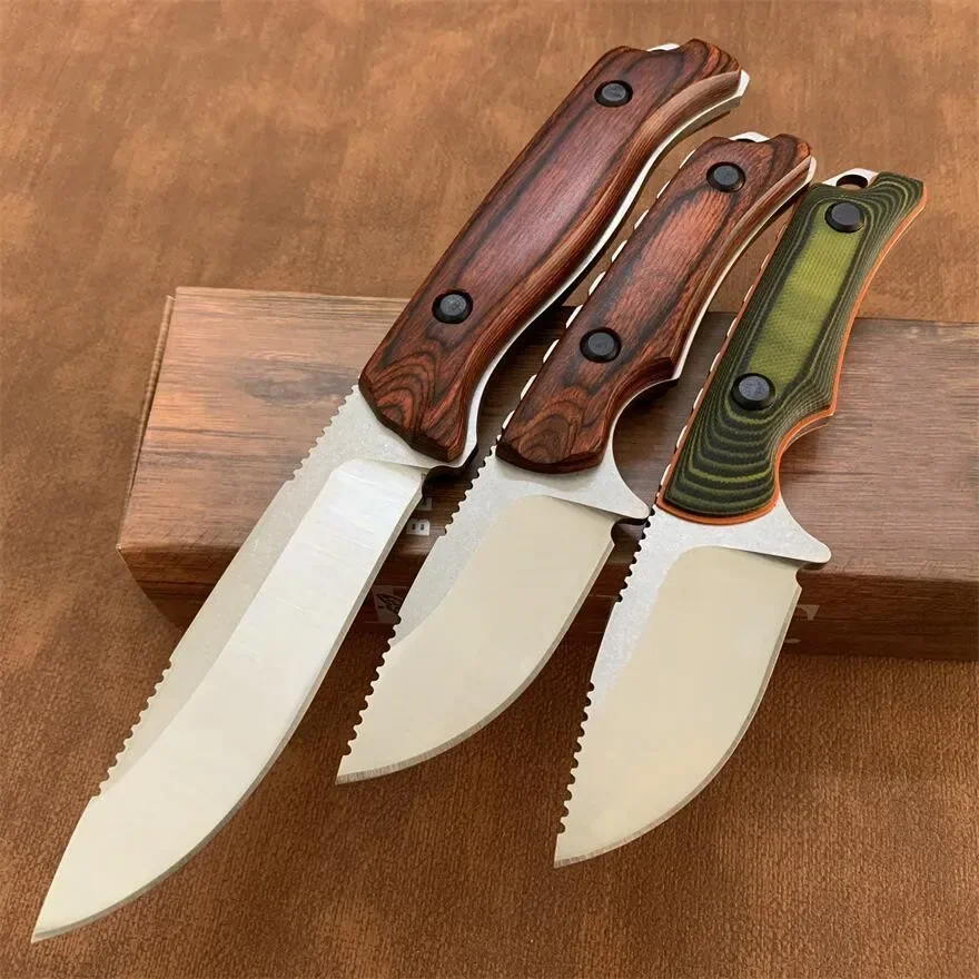 

BM 15002/15017 Combat Tactical Gear Fixed Knife CPM-S30V Blade Wooden/G10 Handle Army Survival Knives Outdoor Portable EDC Tool