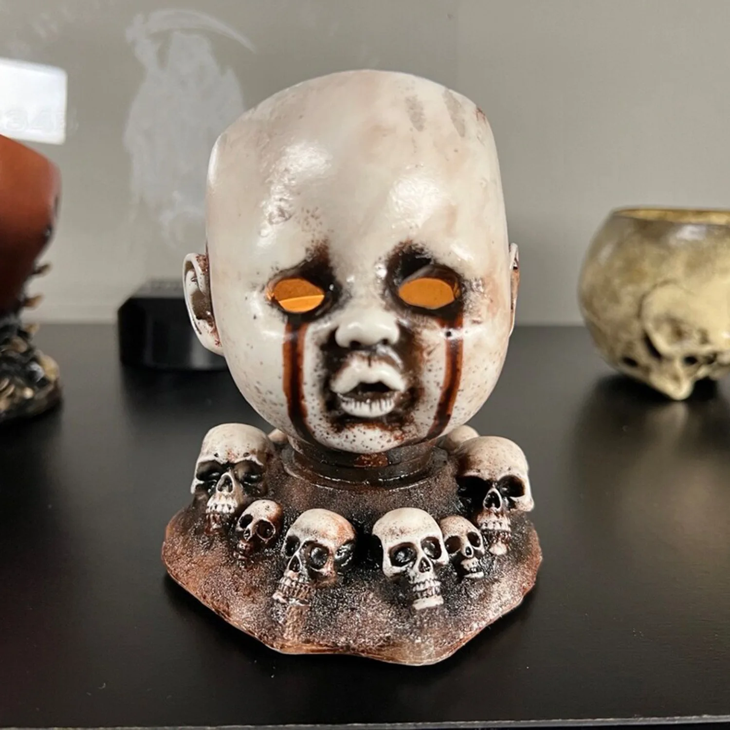 

Halloween Decoration Scary Baby Tabletop Statue, Bar Club, Manual Simulation Zombie Doll, Resin Crafts Supplies, New