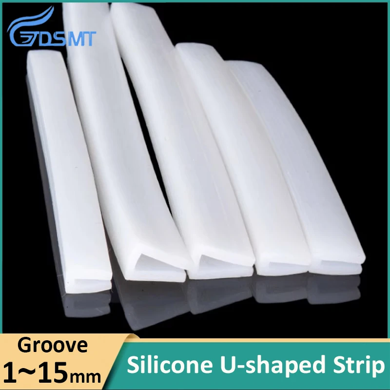 1/2/3/5 Metri Gomma Siliconica U Channel Sealing Strip Edge Trim Glazing Weatherstrip Edge Guard High-Temperature