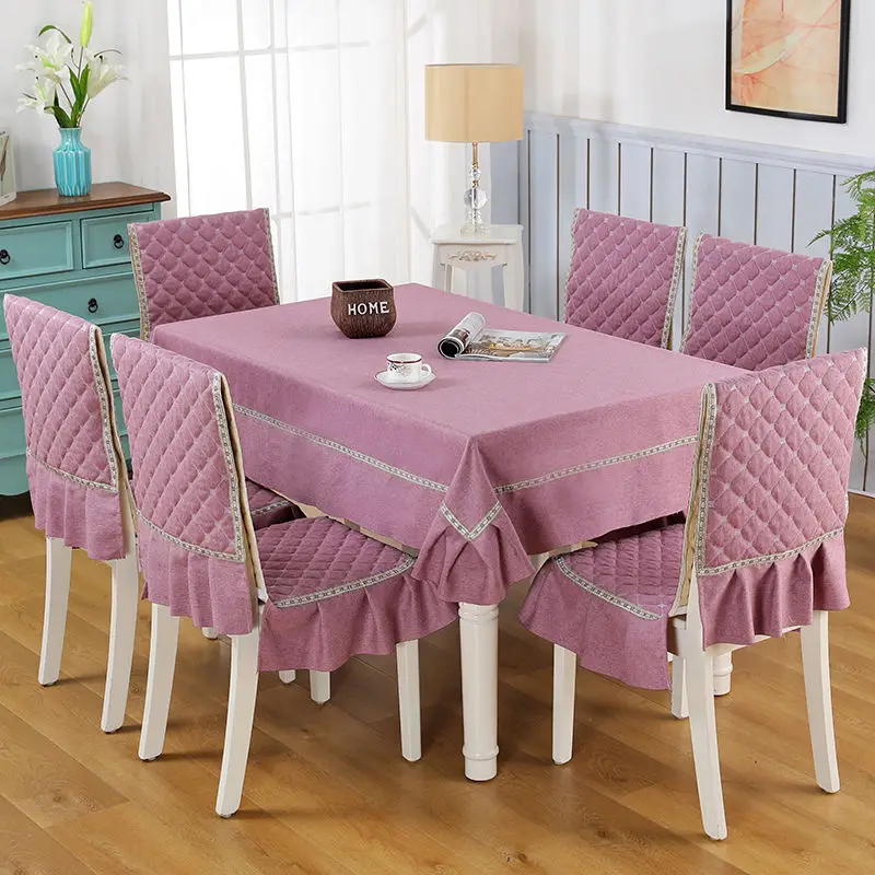 Modern Style Cotton Linen Material Dining Table Cloth Chair Cover