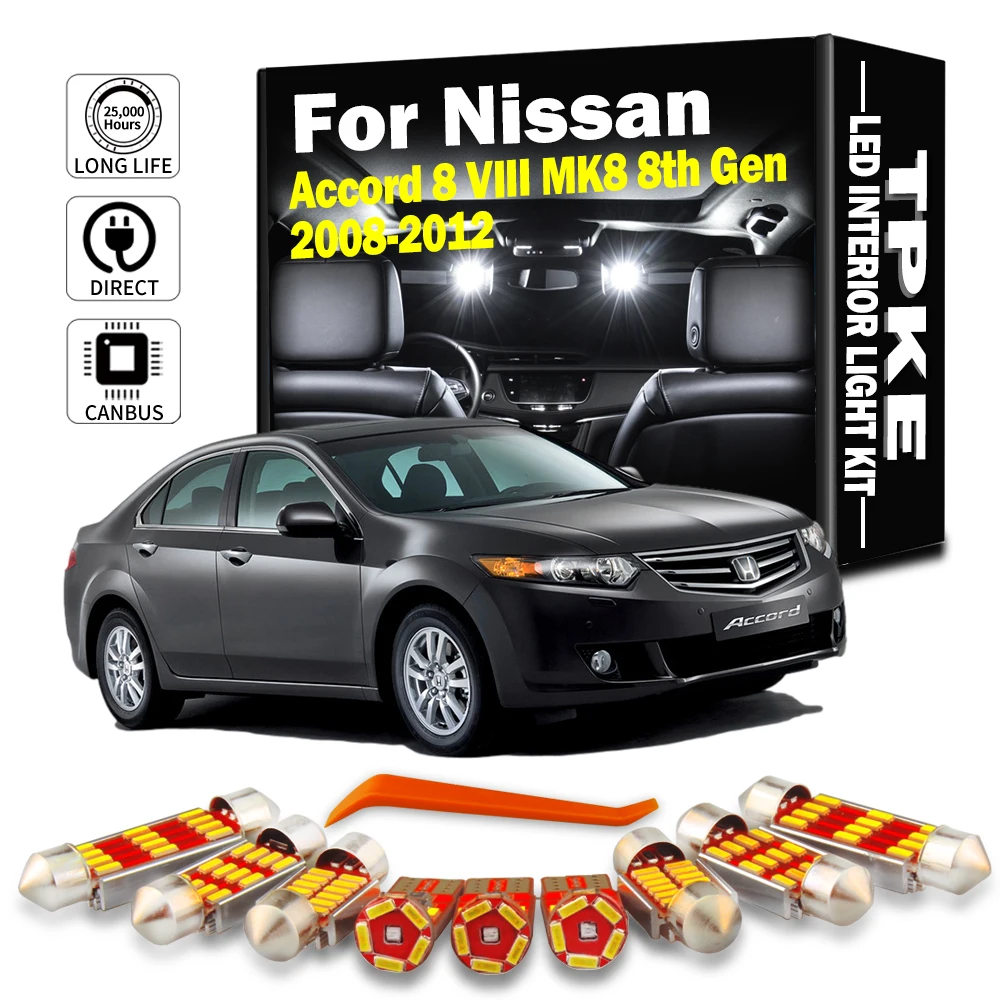 TPKE17PcsLEDInteriorLightBulbKitForHondaAccord8VIIIMK88th