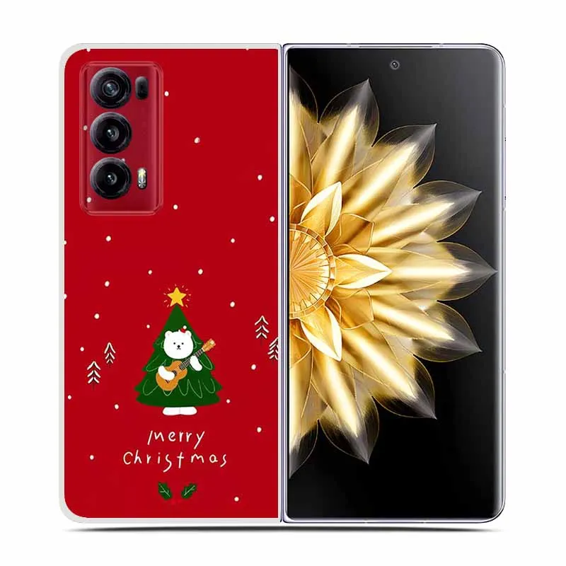 Christmas Cute Clear Hard Plastic Back Cover - Cartoon Design