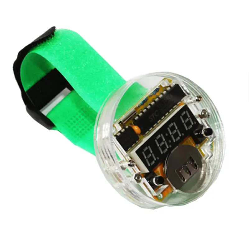 DC 3V Single Chip LED Digital Watch Electronic Clock Kit Smart Electronic Clock Module DIY Kit With Transparent Cover - Image 3