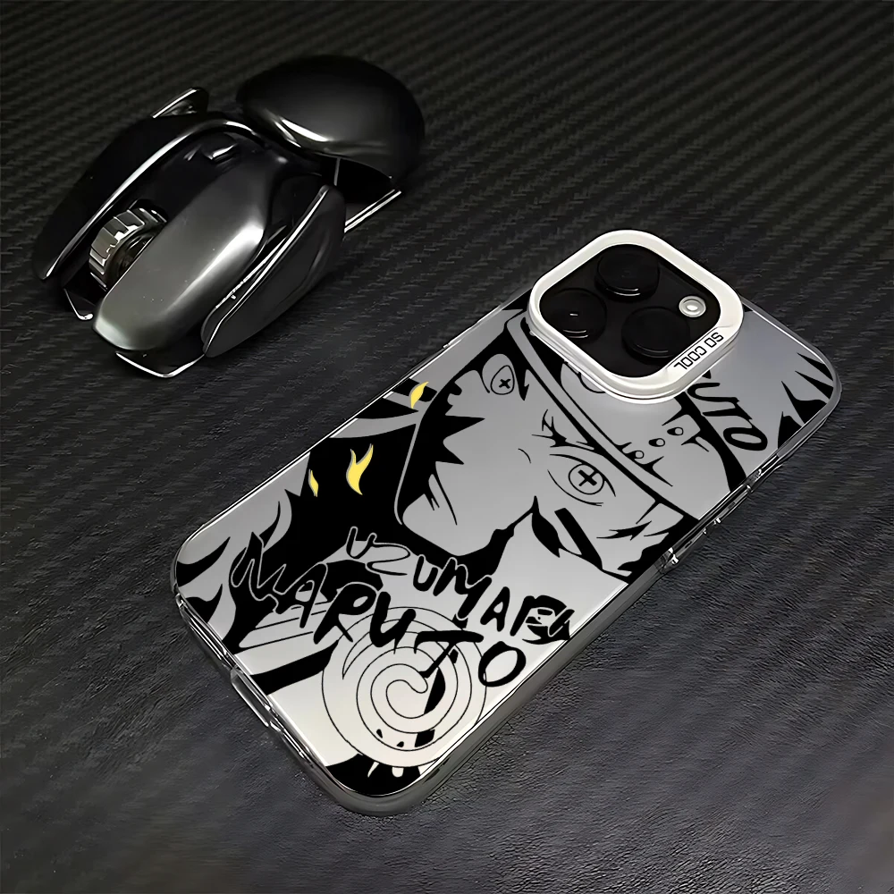 thumbnail image 1 of Funda de teléfono para iPhone 15 14 13 12 11 Pro Max X XR XSMAX 8 Plus Anime Cool-N-Narutos caramelo mate cubierta trasera a prueba de golpes, 1 of 5