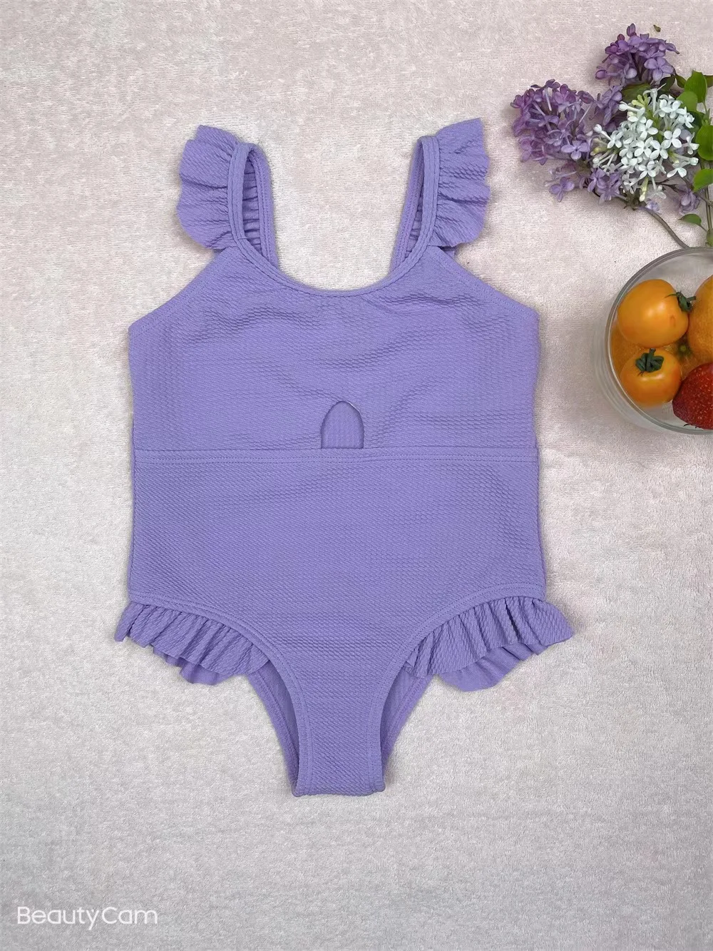 New Fashion Cute Kid One-Piece Sweet Girl Swimwear Stylish Child Hot Summer Beachwear Bathingsuit