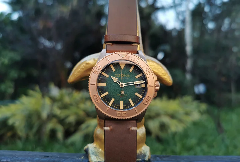 OctopusKrakenWatchForMen43mmVintageCuSn8NH35MovementAutomatic