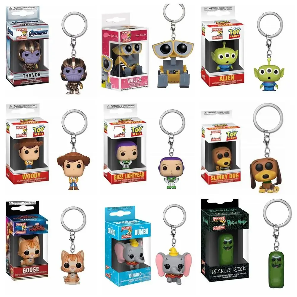 thumbnail image 2 of Llavero de juguete de Dumbo Toy Story 4, Stan Lee, Capitán Marvel, Goose Wall-E, Eva, figuras de acción, modelos coleccionables, 2 of 5