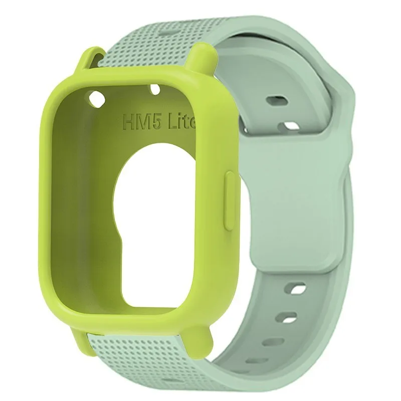Silicone Protective Case + Strap for Smart Watch - Replacement Bracelet Belt Cover
