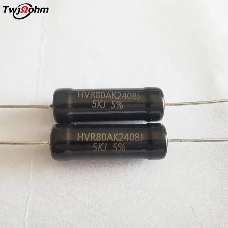 1PCS HVR40A2408 Metal Glass Glazed High Voltage Resistors 5W1G 2GJ 5GJ10G 1.2GMJ 30KGJ100G Ohmic Thick Film Non Inductive Resist