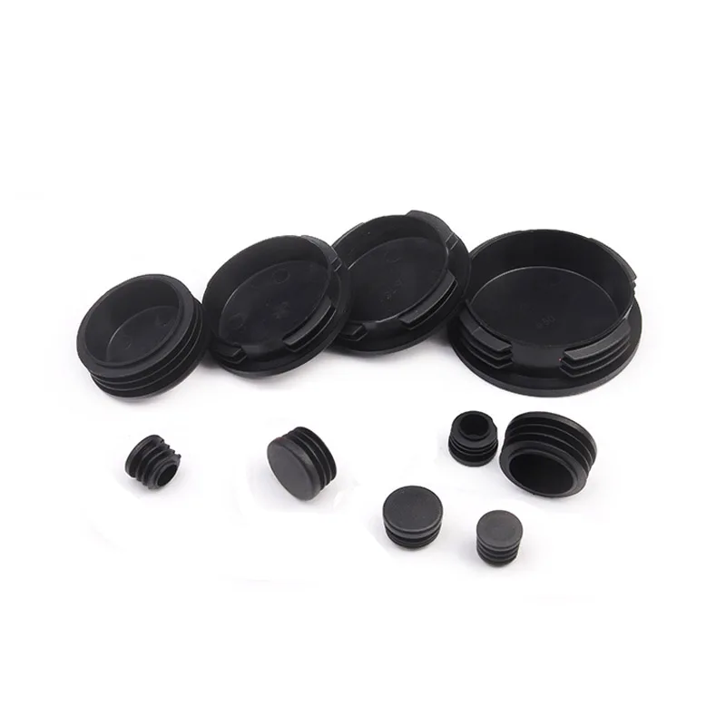 10pcs Plastic Round Inner Plug For Steel pipe End Blanking Caps Anti Slip Alloy ladder chair leg Cover Furniture Protector Pads