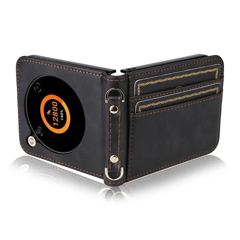 Crossbody Shockproof PU Leather Phone Case - Non-Slip, Hard Back Cover
