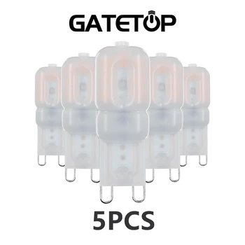 크리스탈 샹들리에 다운 램프용 LED 슈퍼 브라이트 G9 2.5w, PC 커버 포함, 230v 슈퍼 브라이트 스트로보스코프 없음