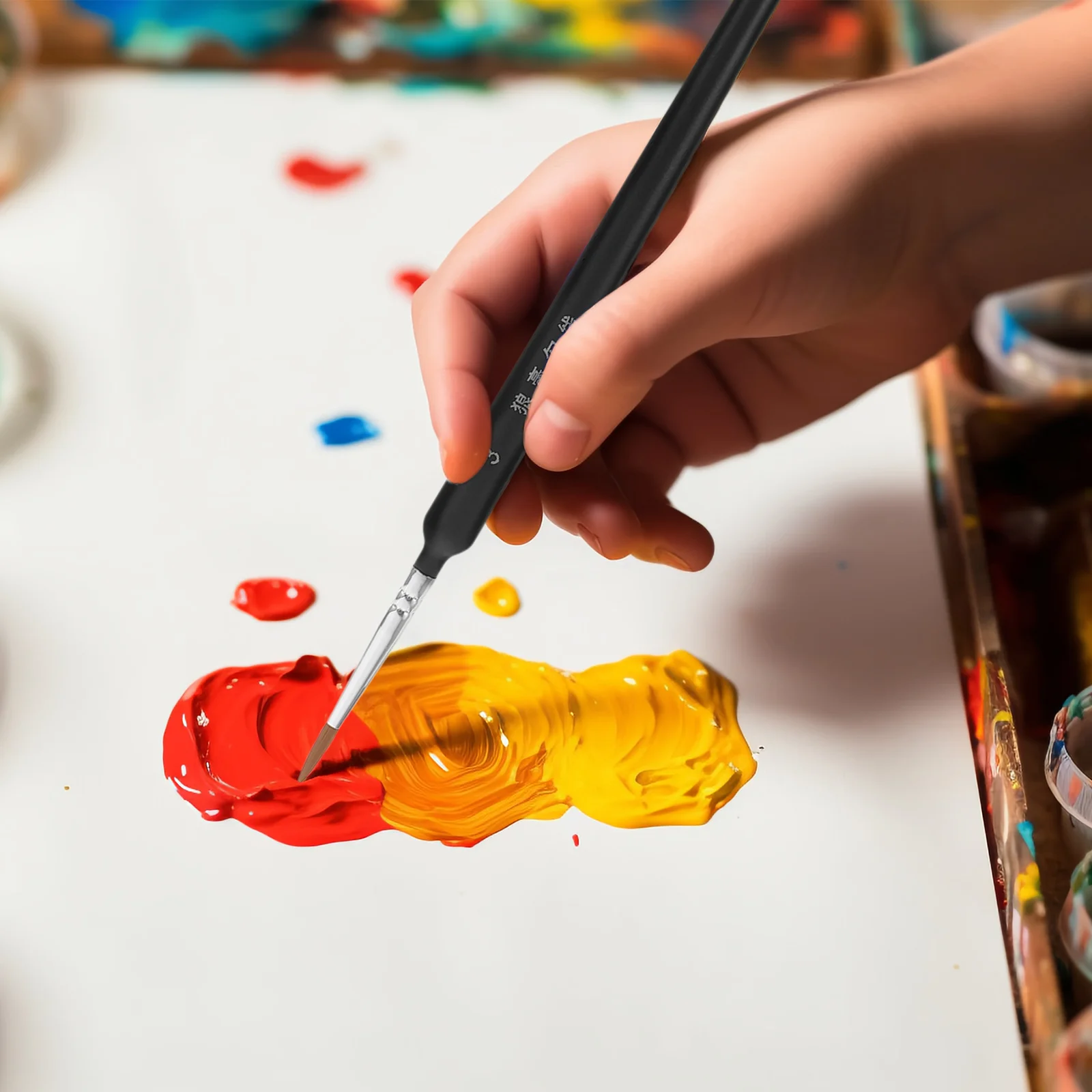 

3/5/6/9PCS Miniature Paint Brush Set Professional Nylon Brush Acrylic Painting Thin Hook Line Pen Art Supplies Hand Painted A3