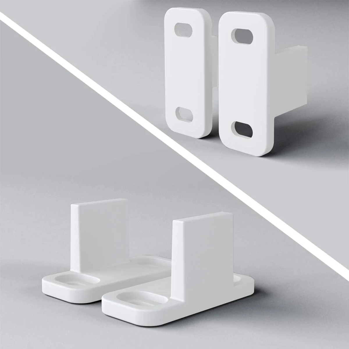 Plastic L-Guide Floor Guide Adjustable Sliding Parts Replacement For Sliding Barn Door Guides 2 PCS sliding barn door guide