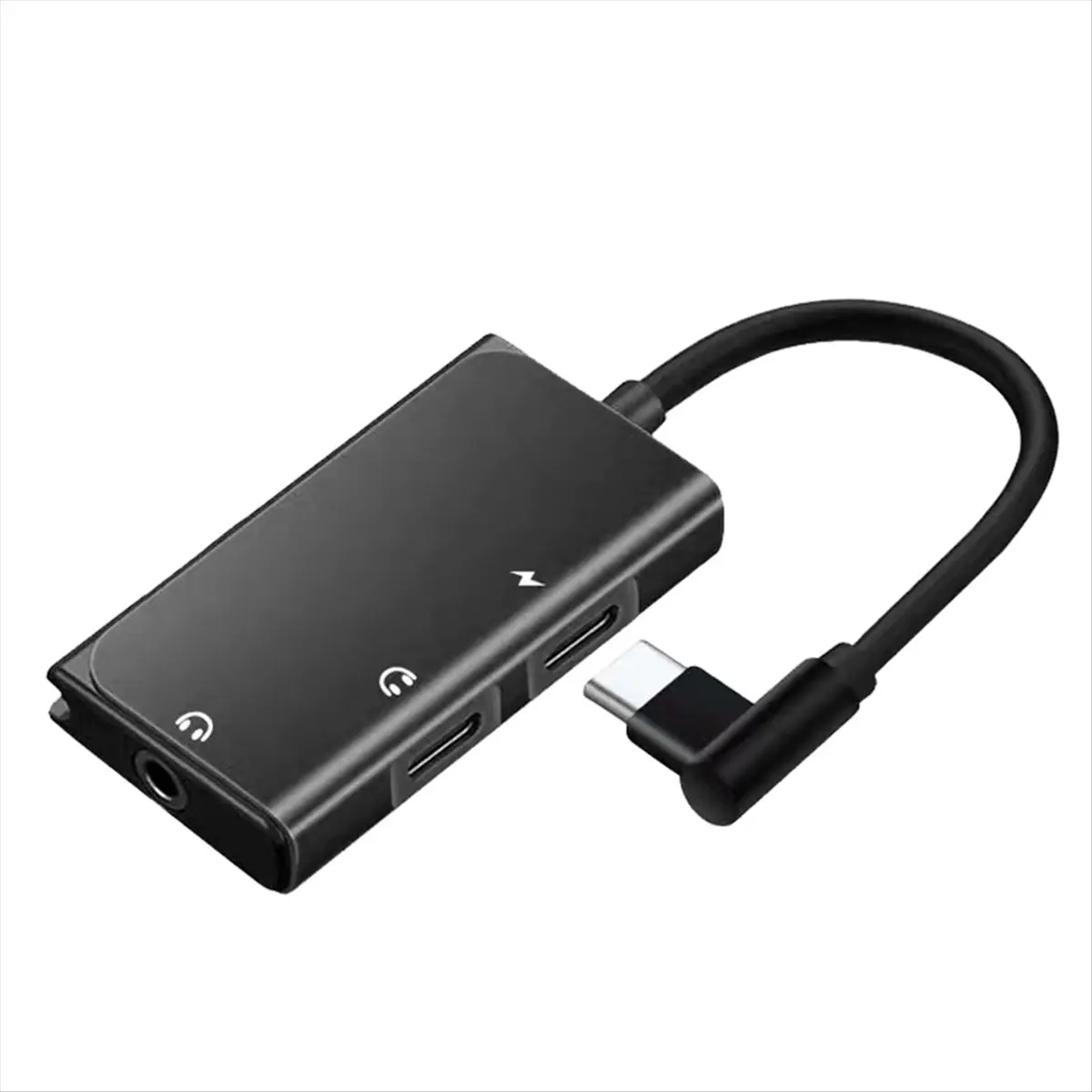 (A75T) 3 in 1 타입 C 이어폰 어댑터 (휴대폰 PD60W 충전, 3.5mm 오디오 지원)