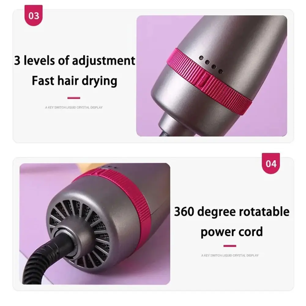 3 In 1 Hot Air Comb Styling Comb for Straight Curly Electric Hot Air Brush Women Heating Hair Straightening Brush hot air hair brush
