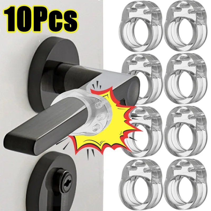 Shockproof Door Stops Silicone Door Handle Wall Protection Doorknob Bumper 1/10Pcs
