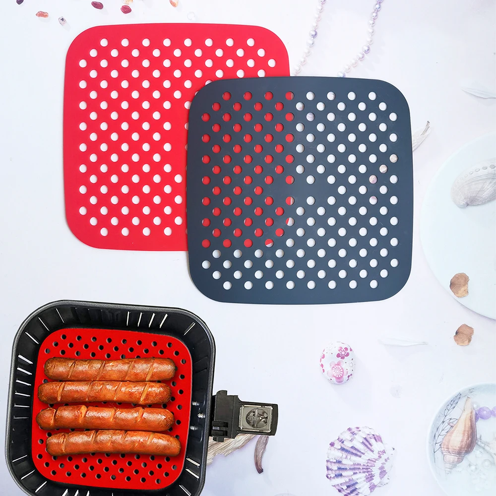 18cm Air Fryers Oven Baking Tray Fried Chicken Basket Mat AirFryer