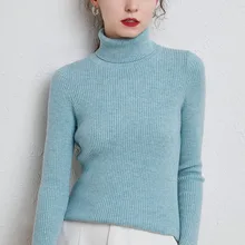 

2022 Women Clothing Turtleneck Women Sweaters Knitted Pullover Cashmere Slim Thick Warm Female Sweaters Jumper Pull Femme