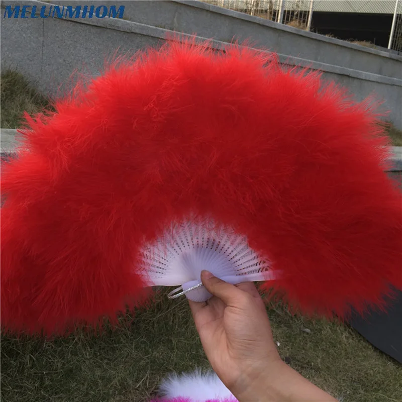 Chinese Folding Fan Hand Fans Wedding Favors Party Festival Decorative Feather Fan Abanicos Para Boda Eventail A Main