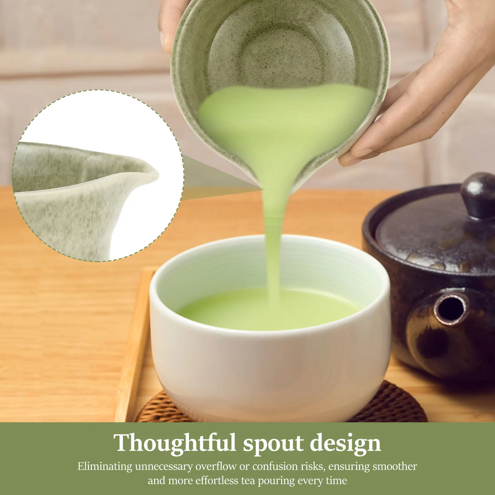 Matcha Set Includes Matcha Bowl with Spout Whisk Holder Bamboo Whisk Spoon and Tea Scoop Complete Japanese 5 Pcs