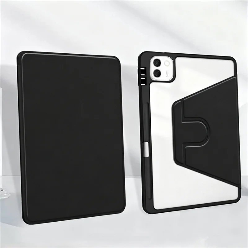 Enhanced Tablet Case with Pen Holder and 360° Rotating Acrylic Stand