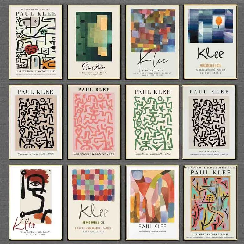 Abstract Paul Klee Exhibition Styles Canvas Painting Modern Minimalist Art Poster E Stampe Wall Picture For Living Room Decor