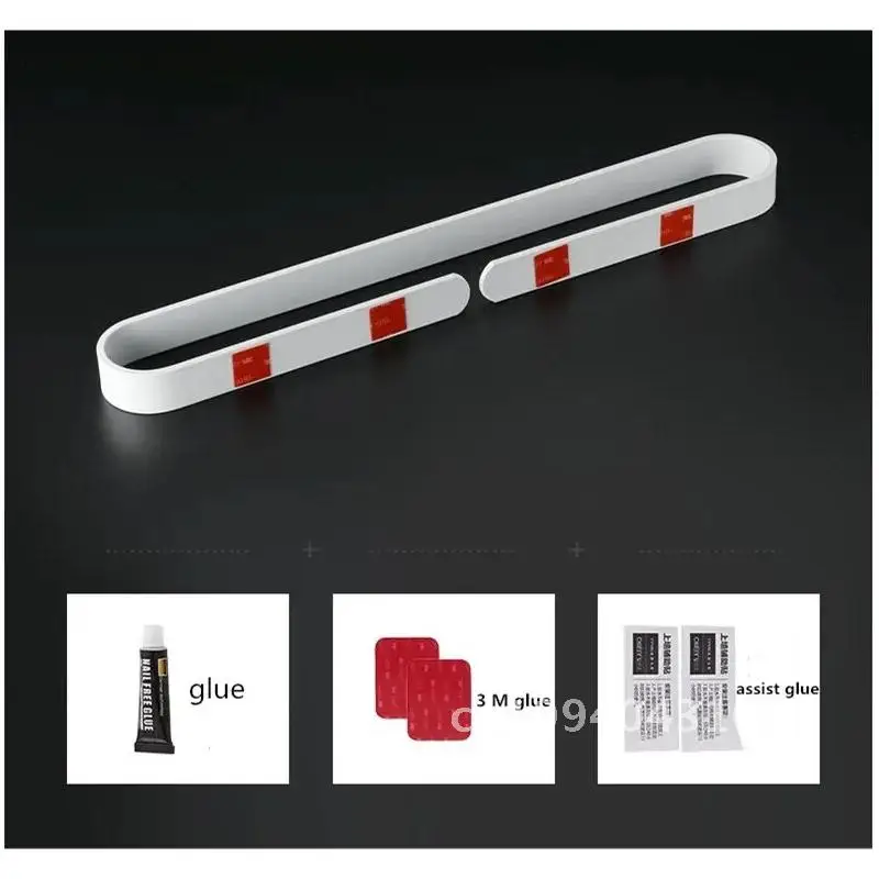 Nail free Solid Towel white Towel Bar Single Bathroom white cm 30/40/50/60 Rack Matte Holder Aluminum