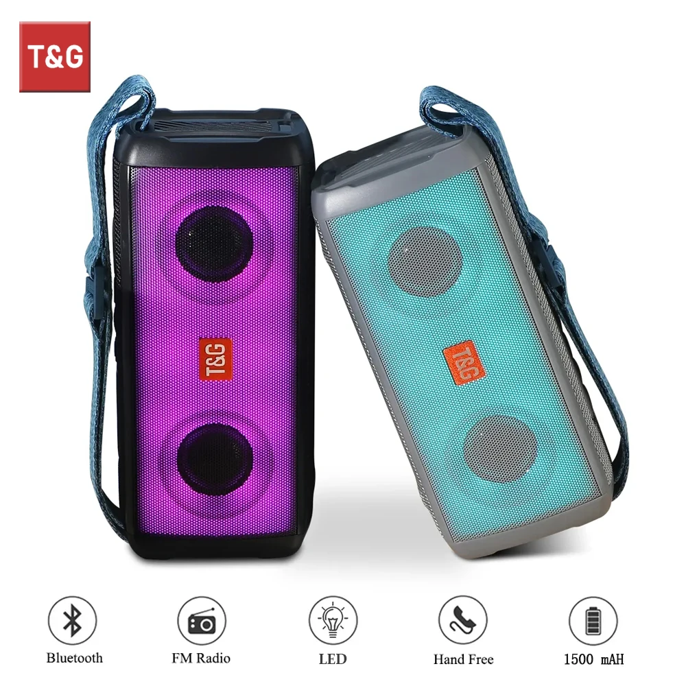 TG345 LED Flashing Ligh Bluetooth Speaker compatible Wireless 10W