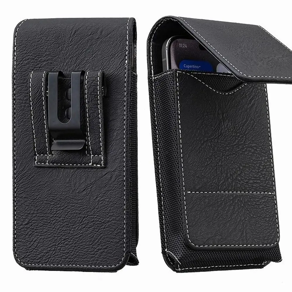 PU Leather Phone Waist Pack - Outdoor Camping Universal Belt Pouch