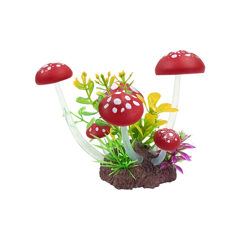 

Artificial Resin Mushroom Coral Decoration Ornament Micro-landscape Fish Tank Artificial Aquatic Plant aquarium Accessoires Deco