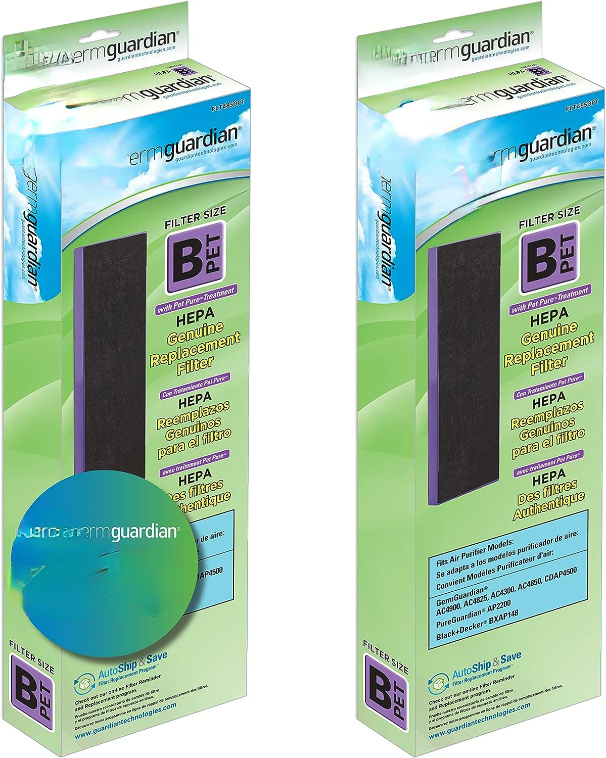

Purifier Filter FLT4850PT Genuine True HEPA with Pet Pure Treatment Replacement Filter B Pet for AC4300/AC4800/4900 Series Air P