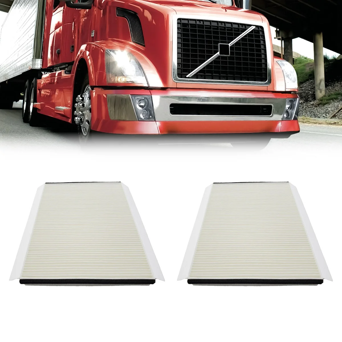 

1 пара для Volvo VNL VN VHD воздушный фильтр для салона грузовика 20435801 - AF26405, P606555, CAF24000, PA4681