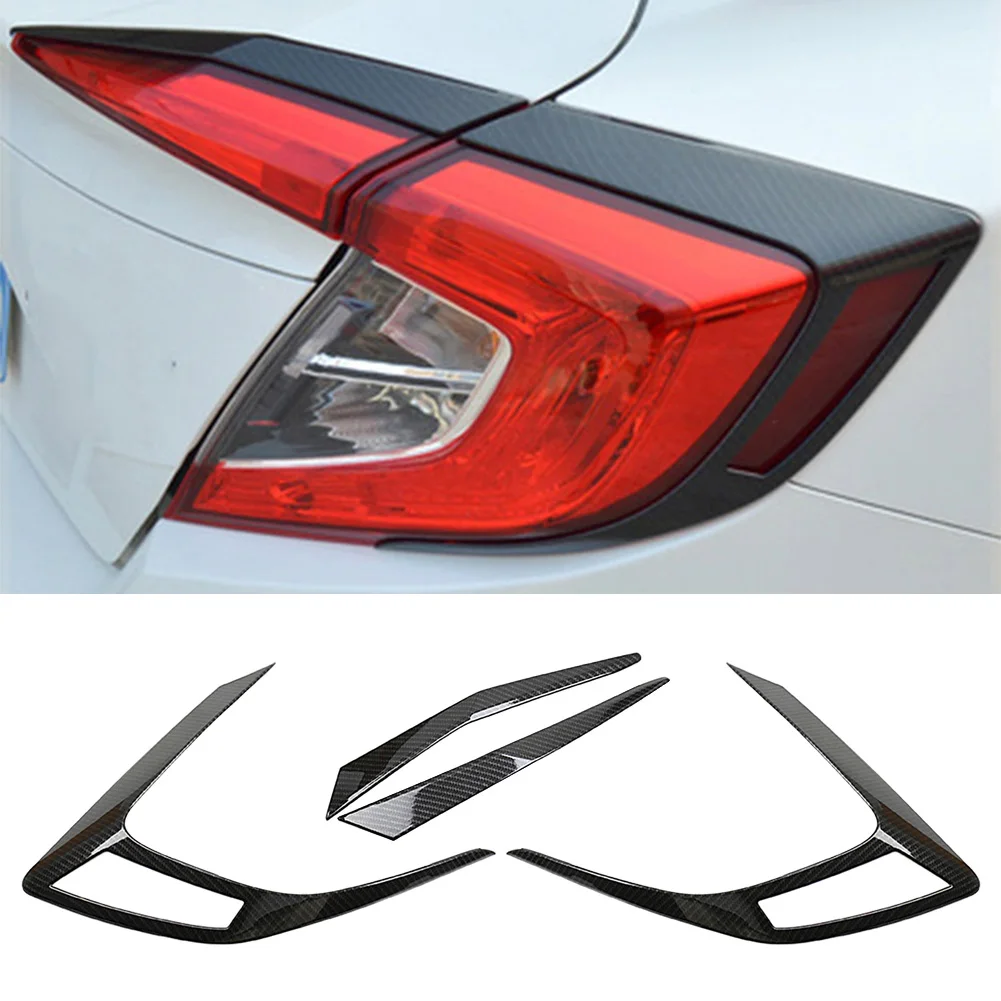 

Стильный Автомобильный задний фонарь из углеродного волокна, обшивка, задний фонарь, украшение из АБС-пластика для Honda Civic Sedan 2016 2017 2018 2019 2020