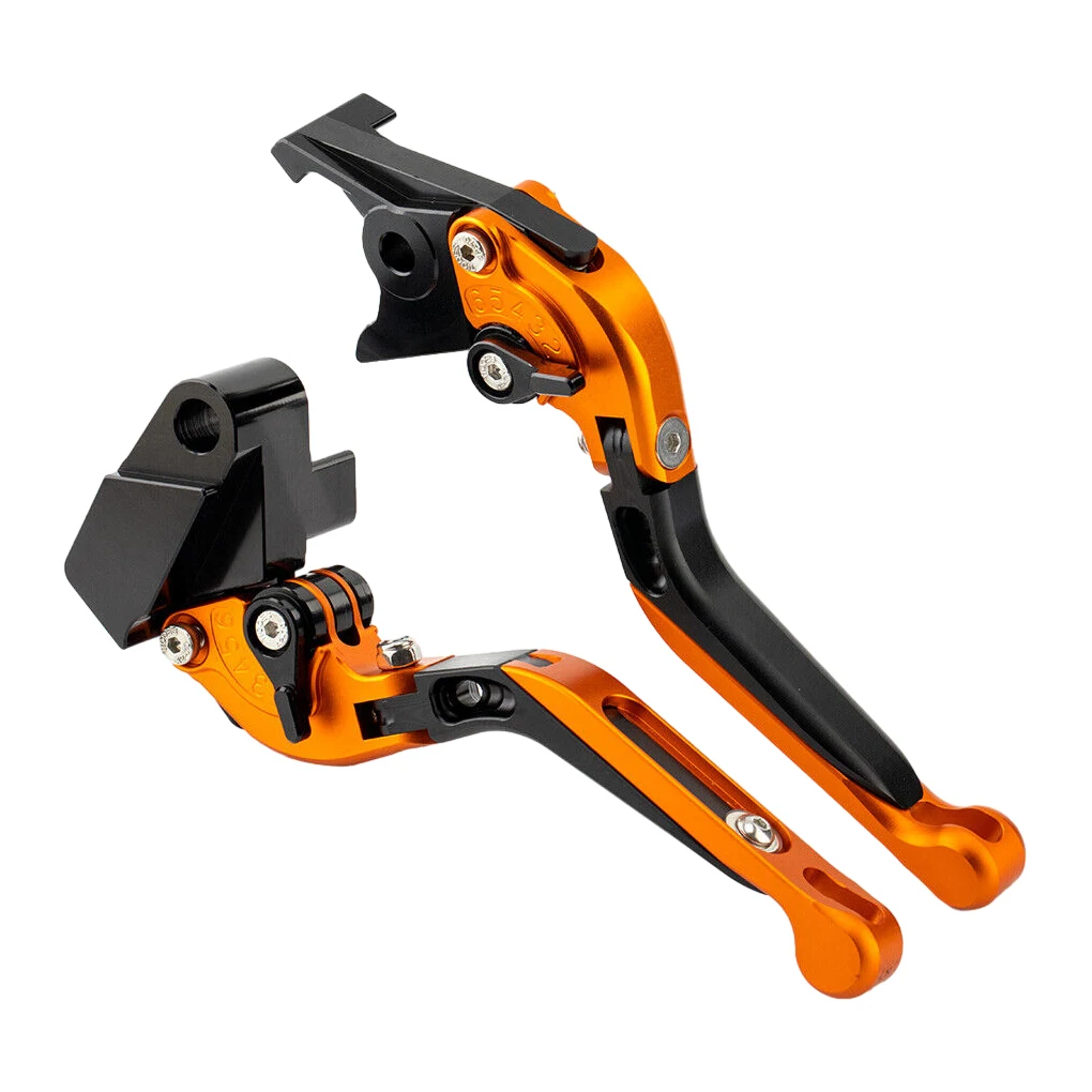 Motorcycle Aluminum Alloy Handle Bar - Wide Application Easy To Convenient Folding Brake Adjustable Levers Front Black
