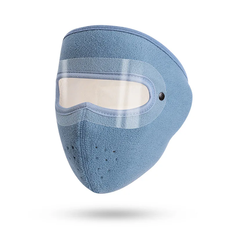 Unisex Winter Warm Face Mask with HD Anti Fog Goggles Windproof Cold Proof Polar Fleece Scarf Breathable for Outdoor Cycling