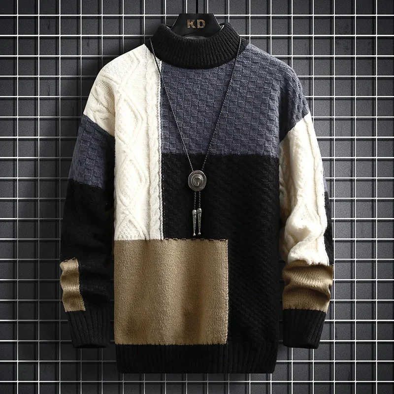 Jersey De Punto Con Cremallera 1/4 Para Hombre – Cuello V, Suéter De Trabajo Básico De Otoño-Invierno