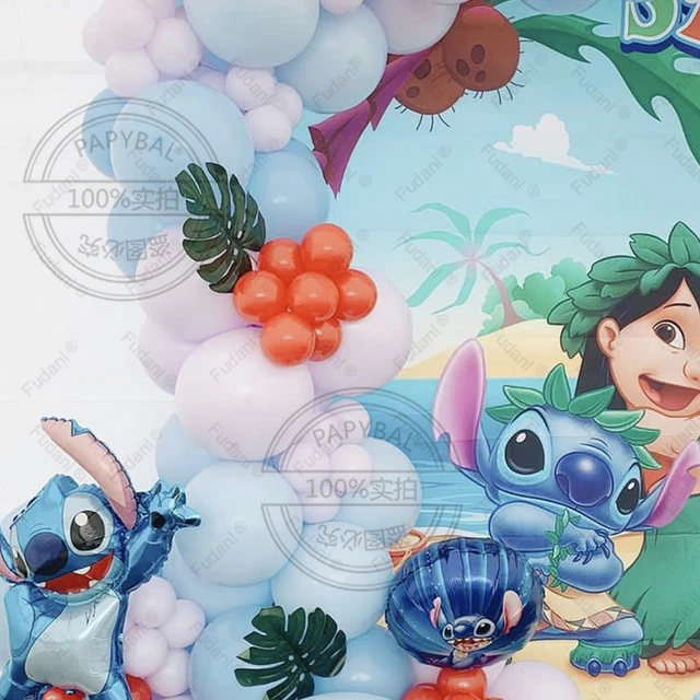 Décorations d'anniversaire thème Disney Stitch, ensemble de ballons en  aluminium de Latex bleu de dessin animé, vaisselle jetable, fournitures de  fête pour enfants, cadeaux pour garçons - AliExpress