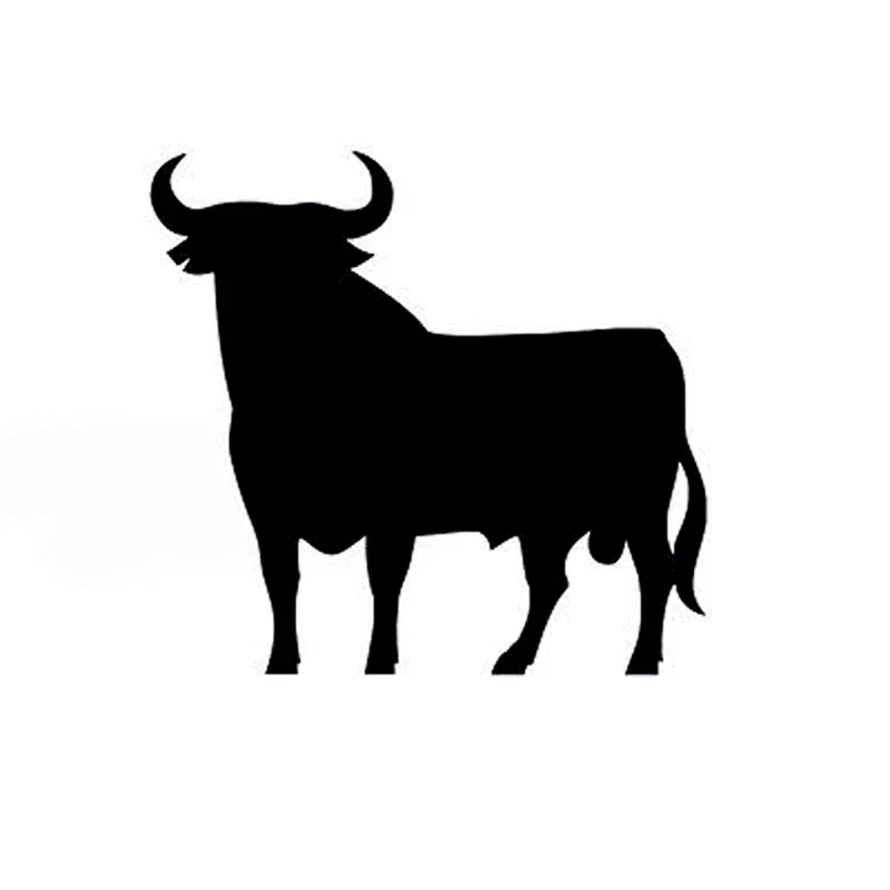 

14Cm*13Cm Cartoon Cartoon Cow Art Deco Modeler Black/silver Vinyl Sticker