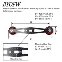 BYOFW 103mm Carbon Fiber Powerful Baitcasting Reel Handle For Abu Garcia Daiwa Grips  Red Camouflage Double Knobs DIY Repair Kit 2