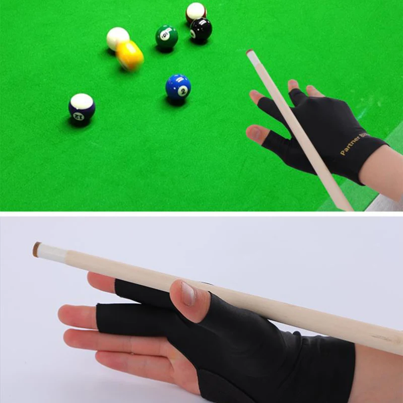 Sports Gloves Billiard Three-finger Gloves Anti Skid Snooker Cue Left Right Hand Unisex