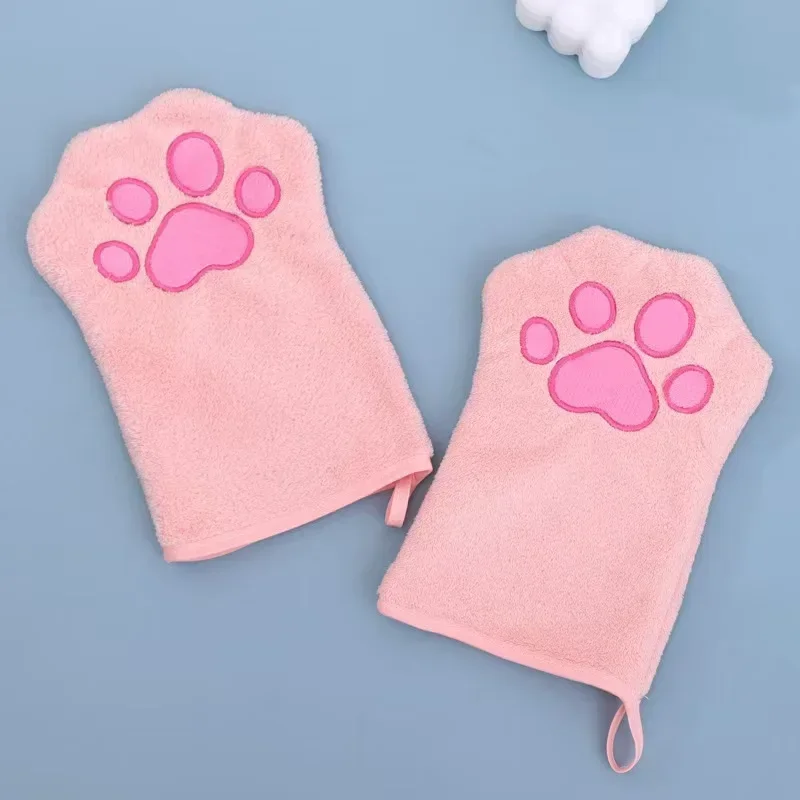 Pet Grooming Gloves Pet Grooming Glove Quick Drying Dogs Paw Towel Microfiber Double Sided Dogs Grooming Mitt For Medium Small