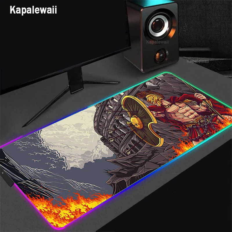 

RGB Mouse Pad Gamer 900x400 GreekMyth Xxl Mats Laptop Accessories Anime Large LED Mausepad Gamer Keyboard Mat Office Desk Pads