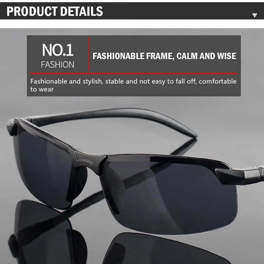 Unisex Anti-UV Car Night Vision Sunglasses For Men Day Night Driving Polarized Fashion Outside Adult Eyewear