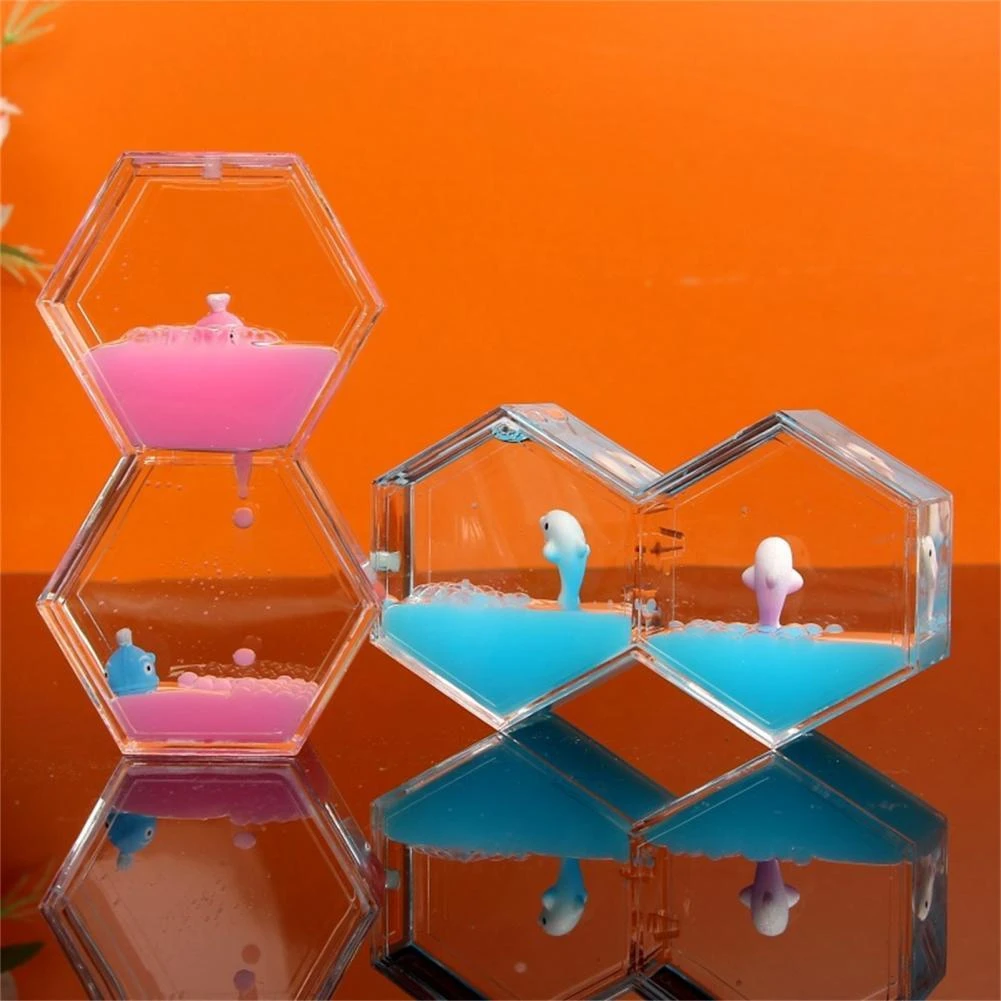 Portable Smooth Surface Oil Hourglass Kids Toys Two Rhombus Cute Oil Drop Satisfying Sensory Hourglass Kids Toys Aliexpress