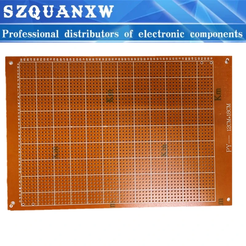 5 개/몫 12x18 cm 베이클라이트 DIY 프로토 타입 보드 단일 측면 PCB 범용 보드 12*18 구리 회로 플레이트 전자 실험