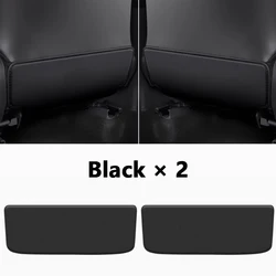 Premium Car Seat Back Protector Pad - Microfiber Leather Anti - Kick Mat (Black)